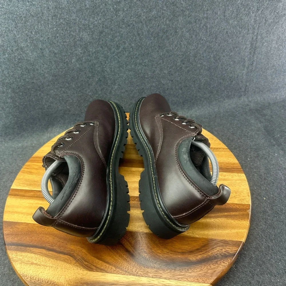 Skechers Men's Alley Cats Oxford Lace Up Work Shoes Brown Leather 7111 Sz 9 Y2K